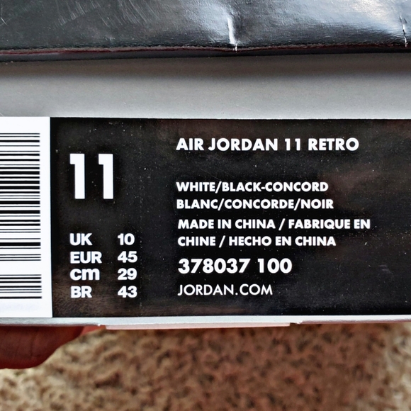 Air Jordan 11 Retro "Concord 2018" - Picture 5 of 8
